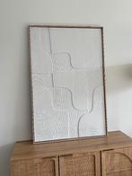 Decoratief bord met wit reliëf — minimalistische/moderne, Ophalen
