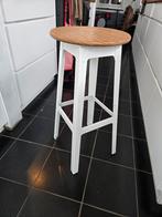 6 witte barkrukken, ijzer en hout, Ophalen, 5 krukken of meer, Met voetsteun, 60 tot 90 cm