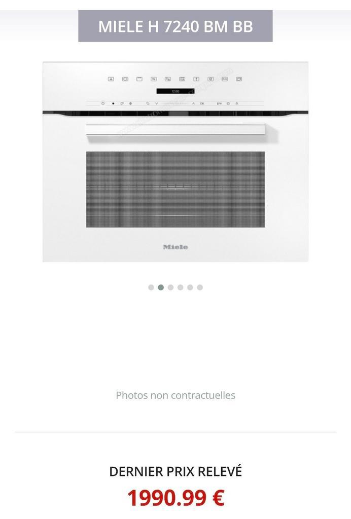 Combi Four et micro-ondes MIELE 45cm NEUF, Electroménager, Fours, Neuf, Encastré, 45 à 60 cm, Air chaud, Fonction micro-ondes