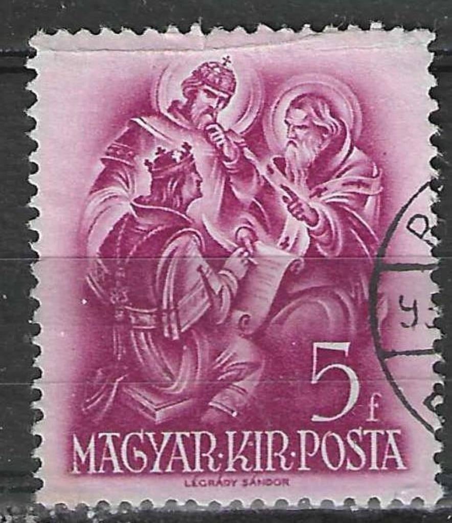 Hongrie 1938 - Yvert 493 - Stephen I - 5 fi. (1ER), Timbres & Monnaies, Timbres | Europe | Hongrie, Envoi, Affranchi
