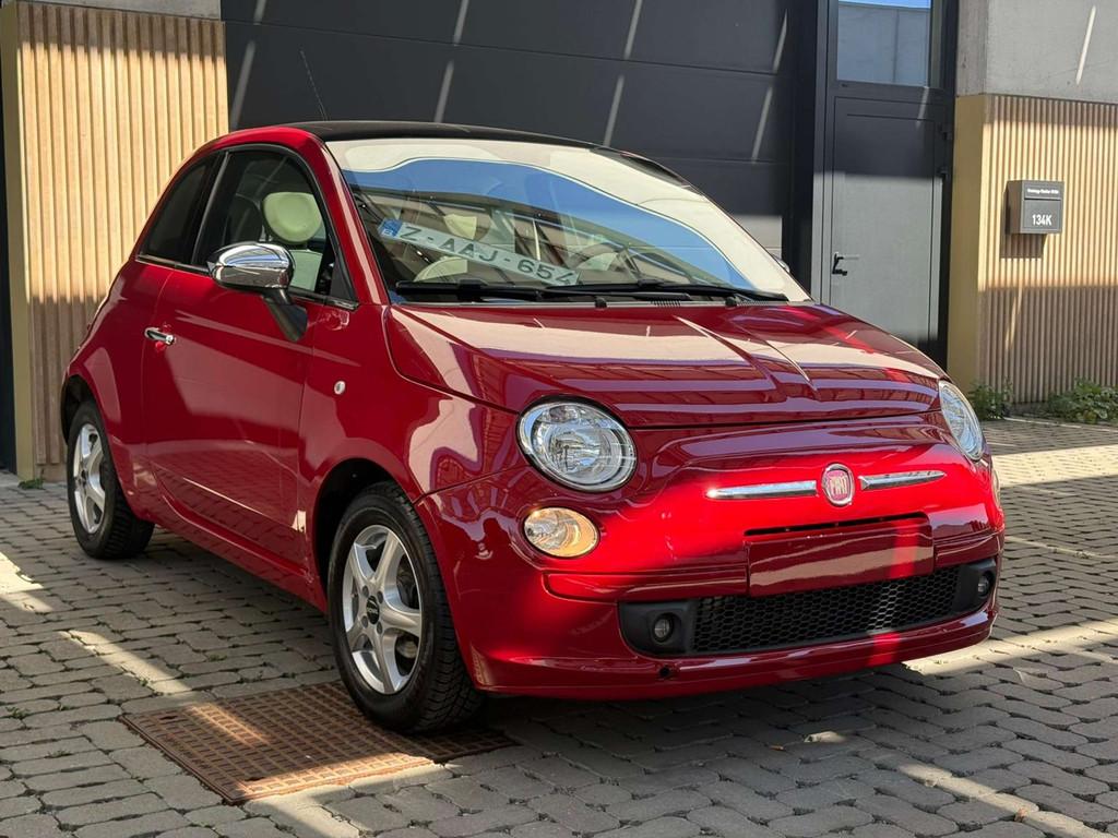 Fiat 500 1.2 Dualogic / Automatique / Pano / Garantie, Rouge, Euro 5, Achat, Beige