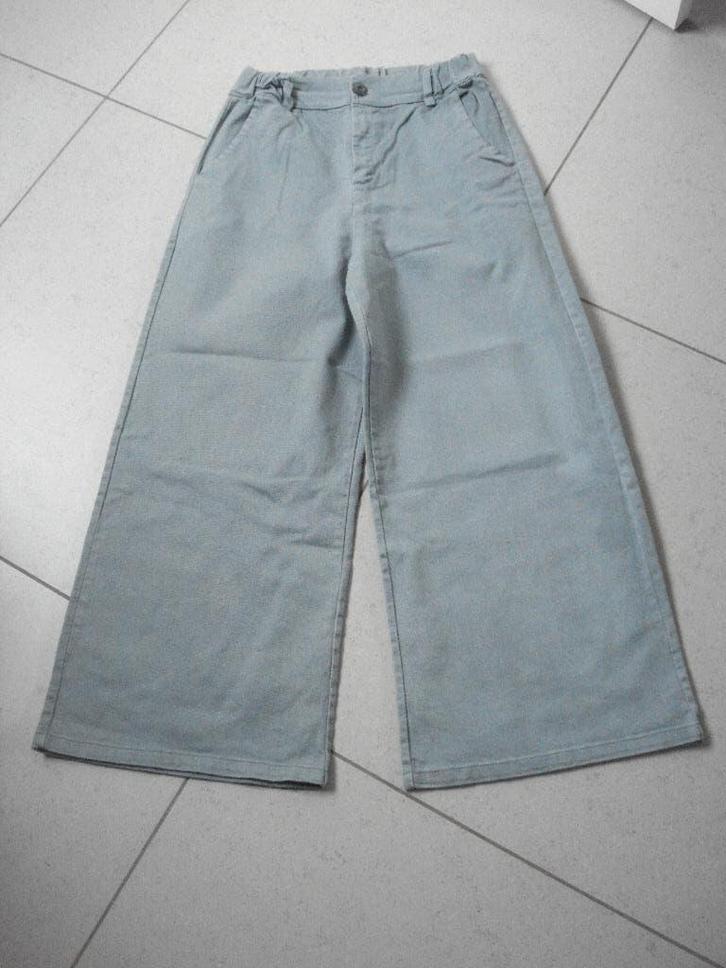 Groene 3/4 de jeansbroek, dames/meisjes. mt L, Kleding | Dames, Spijkerbroeken en Jeans, Gedragen, Overige kleuren, Ophalen of Verzenden