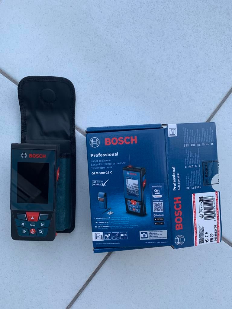 Bosch lazer afstandsmeter , distometer, Doe-het-zelf en Bouw, Meetapparatuur, Ophalen of Verzenden, Zo goed als nieuw, Afstand