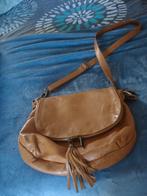 Bruine lederen handtas, dames/meisjes, Enlèvement ou Envoi, Utilisé, Brun, Sac à main