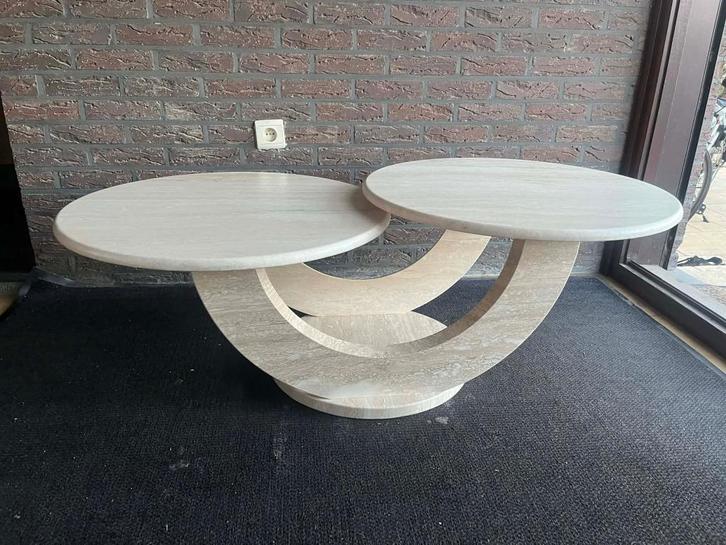 Belle table basse en travertin up&up, Maison & Meubles, Tables | Tables de salon, Enlèvement ou Envoi
