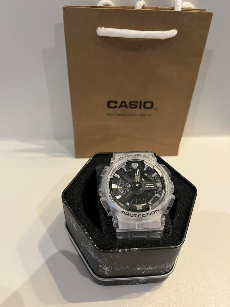 Casio G-Shock transparent, Enlèvement, Étanche, Neuf, Noir