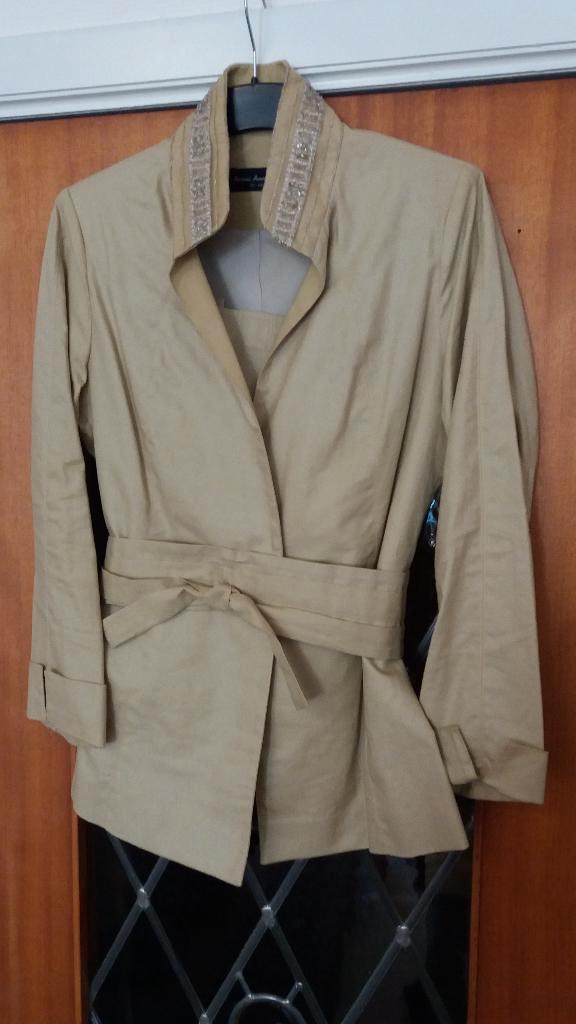 ENSEMBLE 3 PIECES VERT AMANDE EN SOIE SAUVAGE, Vêtements | Femmes, Robes, Comme neuf, Taille 38/40 (M), Vert, Longueur genou, Enlèvement ou Envoi