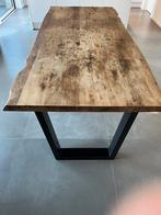 Eettafel smoked oak, Métal, 100 à 150 cm, Enlèvement, Utilisé