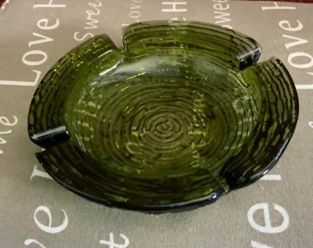 Vintage, glazen asbak, Ophalen