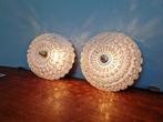 Duo van honingraatglazen plafondlampen, Limburg, 1970, Ophalen of Verzenden