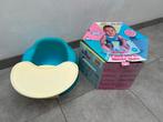 De Bumbo floor seat met tafeltje- blauw in orig doos, Ophalen, Gebruikt, Overige typen, Afneembaar eetblad