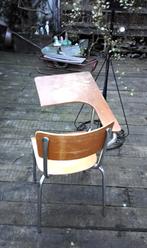 Leslokaal stoel met klap tafeltje, Ophalen, Gebruikt, Hout