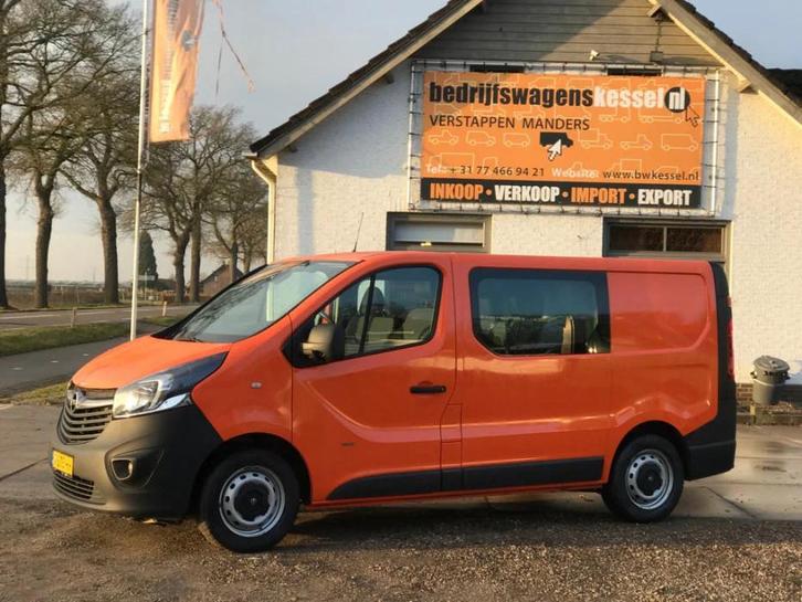 Opel Vivaro 1.6 CDTI Euro 6 Dubbel Cabine 6 pers. AC, Auto's, Bestelwagens en Lichte vracht, Bedrijf, Te koop, ABS, Airconditioning