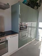 HOOGGLANS IKEA KEUKEN MET KOOKEILAND, Wit, Ophalen of Verzenden, Zo goed als nieuw, Kunststof