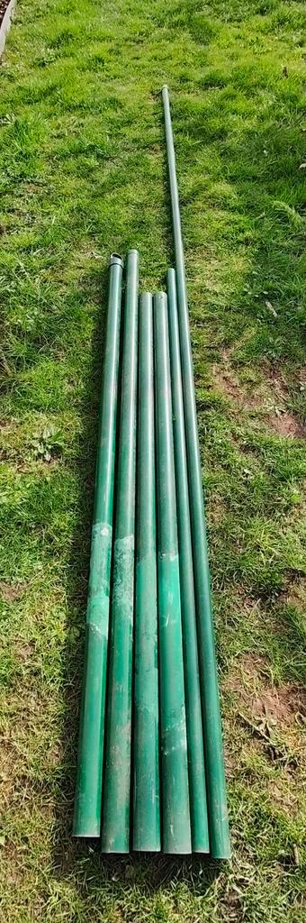 Groene (Bekaert) palen - meeneemprijs, Tuin en Terras, Gaas en Draad, Gebruikt, Ophalen