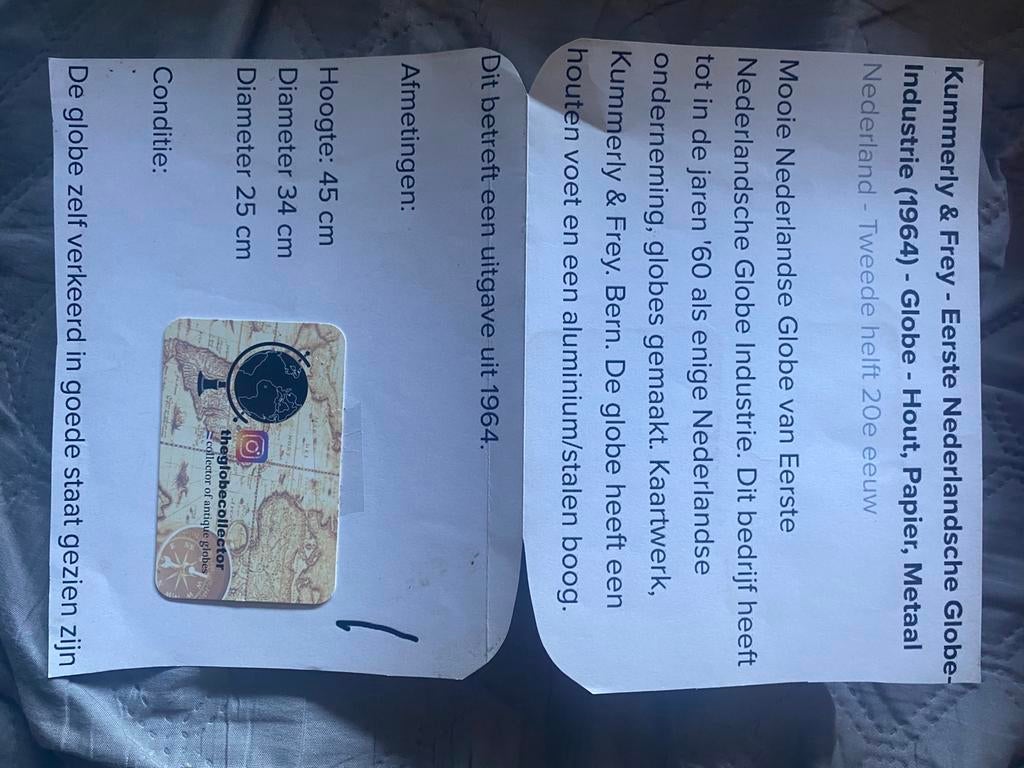 Antieke globe, Ophalen