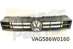 Volkswagen Polo grille (bij AC / inc. embleem) (RYP satijnzw, -, -, Nieuw, Spatbord