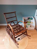 Vintage bamboe schommelstoel, Ophalen, Gebruikt