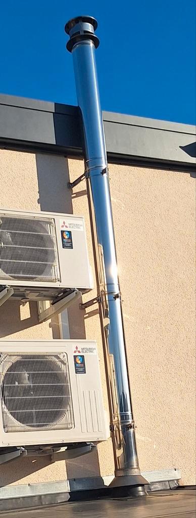 Inox buis/schoorsteen, Doe-het-zelf en Bouw, Chauffageketels en Boilers, Ophalen