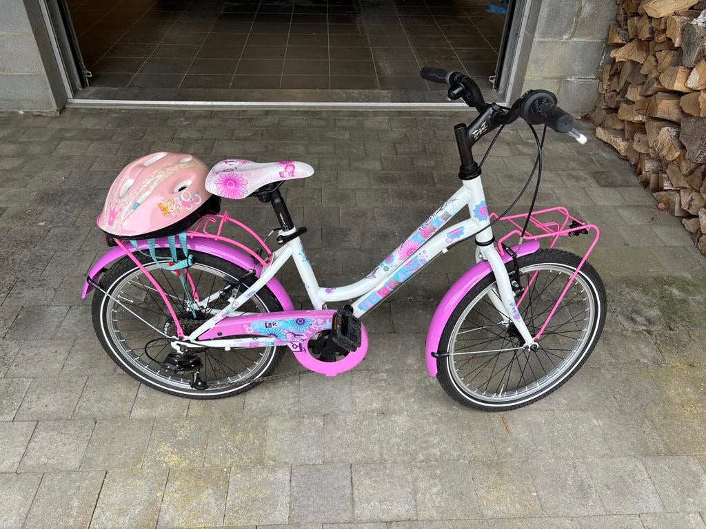 Vélo pour fille 6-11 ans + casque, Vélos & Vélomoteurs, Vélos | Filles, Enlèvement, Comme neuf, 20 pouces, Vitesses