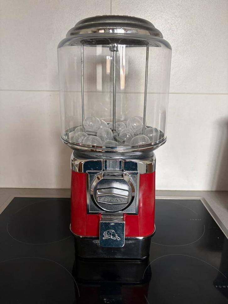 Werkende vintage beaver kauwgom automaat met geldlade, Verzamelen, Automaten | Overige, Gebruikt, Ophalen of Verzenden