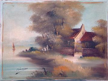olieverfschilderij beschikbaar voor biedingen