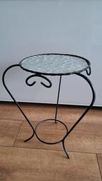 Petite table vintage fer forgé, Ophalen of Verzenden, Zo goed als nieuw, Glas