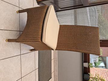 Set 4 rieten stoelen, Osier ou Rotin, Brun, Enlèvement, Utilisé