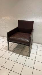 Bordeaux-bruine leren stoelen (4x), Huis en Inrichting, Stoelen, Ophalen, Gebruikt, Bruin, €15/stoel