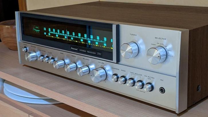 Sansui 771 kaart (1973), Audio, Tv en Foto, Versterkers en Ontvangers, Refurbished, Stereo, Minder dan 60 watt, Overige merken