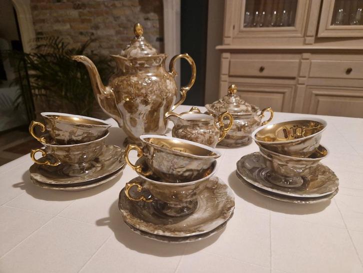 Authentieke porseleinen koffieset - Walbrzych, Antiek en Kunst, Antiek | Servies compleet, Ophalen