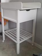 Verzorgingstafel met schuif, wit, Ophalen