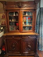 Houten kast, Huis en Inrichting, Kasten | Vitrinekasten, Gebruikt, 100 tot 150 cm, 200 cm of meer, Glas