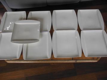 Assiettes carrée 9pc 30x30 beschikbaar voor biedingen
