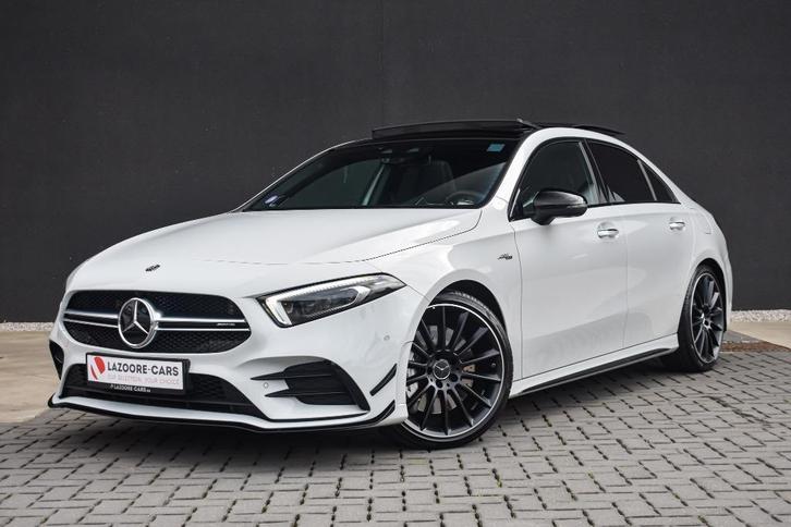 Mercedes-Benz A 35 AMG 4Matic DCT 7G - Pano - Burmester, Auto's, Mercedes-Benz, Bedrijf, Te koop, A-Klasse, 360° camera, 4x4, ABS