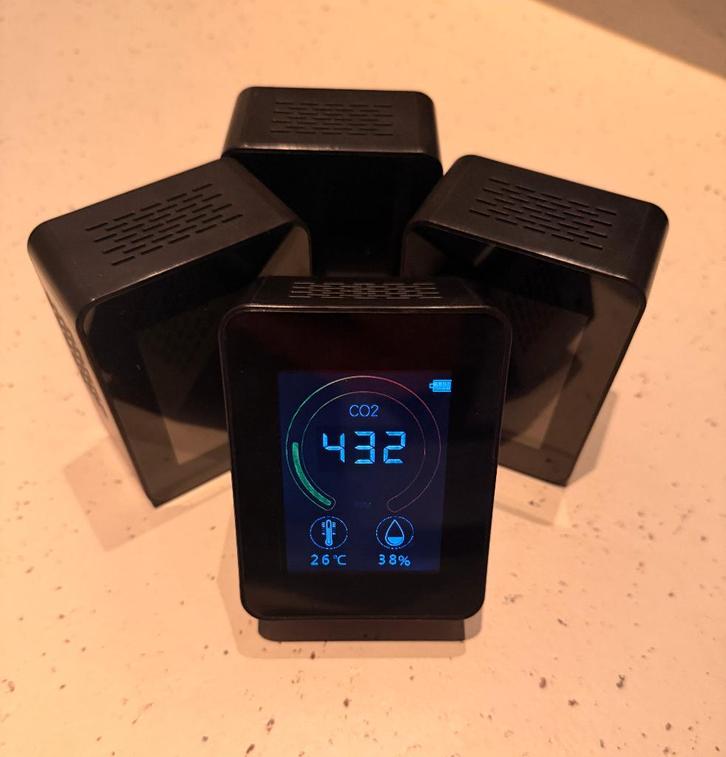 4 x CO2 meter (binnenshuis), Elektronische apparatuur, Luchtbehandelingsapparatuur, Zo goed als nieuw, Overige, Ophalen of Verzenden