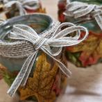 herstdecoratie: 18 potjes+verlichting+herfstbladeren, Ophalen, Zo goed als nieuw
