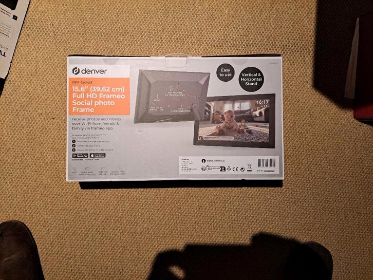 Digitale fotolijst 15,6 inch om foto en film weer te geven., Audio, Tv en Foto, Foto | Digitale fotokaders, Nieuw, 12 inch of groter