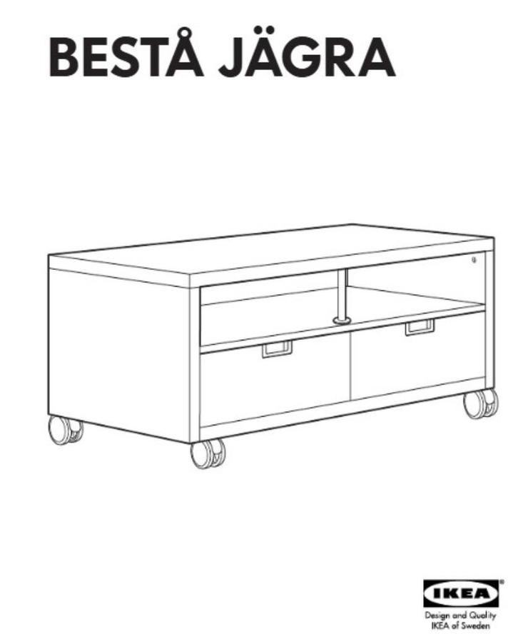 TV meubel BESTA JAGRA IKEA, Huis en Inrichting, Kasten |Televisiemeubels, Gebruikt, Minder dan 100 cm, 100 tot 150 cm, 50 tot 75 cm