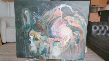 Mooi schilderij moderne kunst(?) beschikbaar voor biedingen