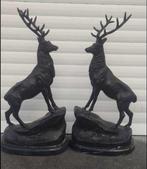 paire de cerf en bronze signe jules moigniez, Antiek en Kunst, Ophalen of Verzenden, Brons