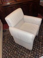 lederen stoel, Huis en Inrichting, Ophalen, Wit, Leer, Zo goed als nieuw