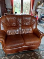 Canapé cuir brun 3 + 2 + 1 +1 places, Maison & Meubles, Canapés | Salons, Enlèvement, Cuir