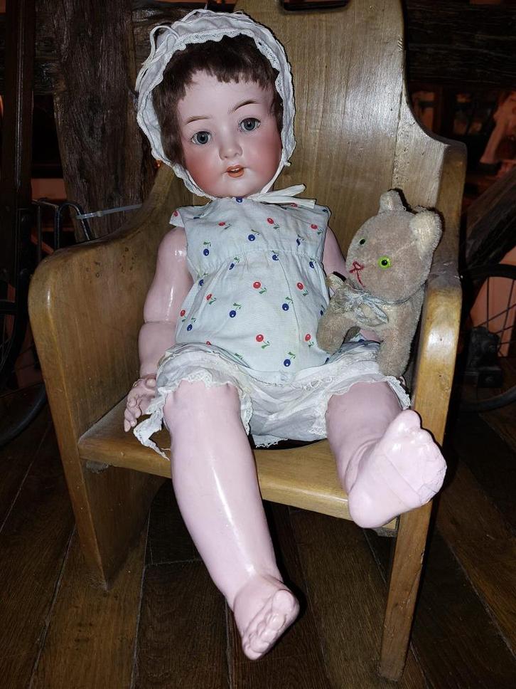 oude porseleinen baby pop, begin 1900, Antiek en Kunst, Curiosa en Brocante, Ophalen of Verzenden