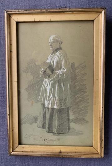 Kardinaal Theodulf Mertel ? - verm. Italiaanse School 1889 beschikbaar voor biedingen