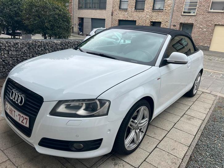 Audi a3 2.0 tfsi cabrio, Auto's, Audi, Particulier, A3, Benzine, Euro 5, Cabriolet, 3 deurs, Automaat, Wit, Zwart, Ophalen