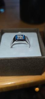 Wit gouden ring met briljant 0.50 k 8.52 gram, Enlèvement ou Envoi, 18 à 19, Comme neuf, Or