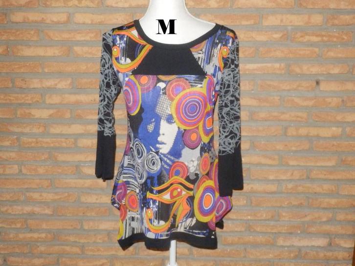 (134) - robe tunique femme t.M colorée - votre mode -, Kleding | Dames, Jurken, Zo goed als nieuw, Maat 38/40 (M), Overige kleuren