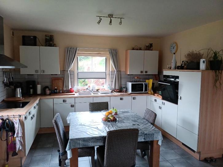 cuisine d’occasion de marque Krefel, Maison & Meubles, Cuisine | Cuisines complètes, Utilisé, Cuisine en U, Blanc, Bois, Avec îlot