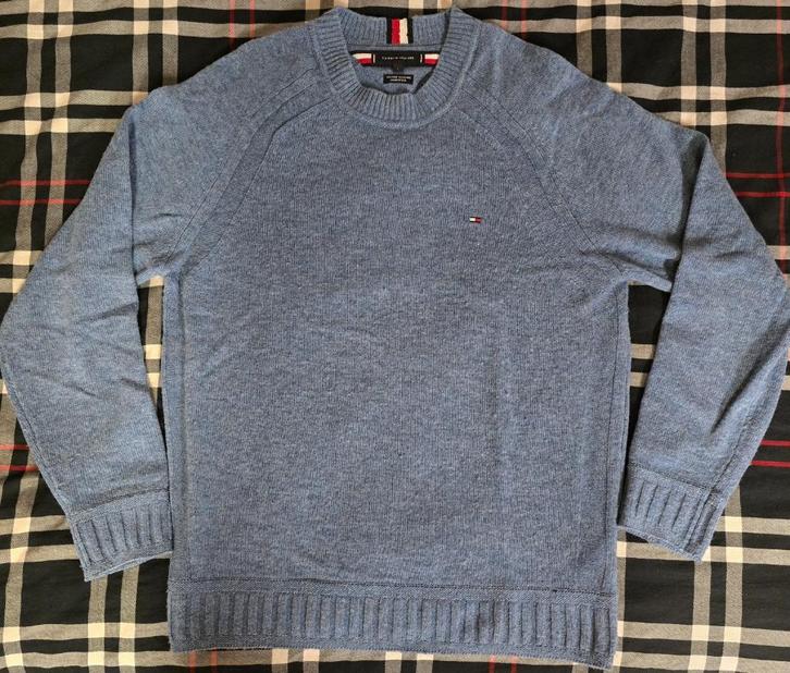 trui Tommy Hilfiger - L, Kleding | Heren, Truien en Vesten, Zo goed als nieuw, Maat 52/54 (L), Blauw, Ophalen of Verzenden